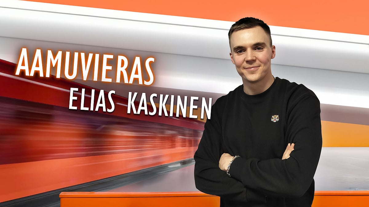 Aamuvieras-podcastissa Elias Kaskinen.