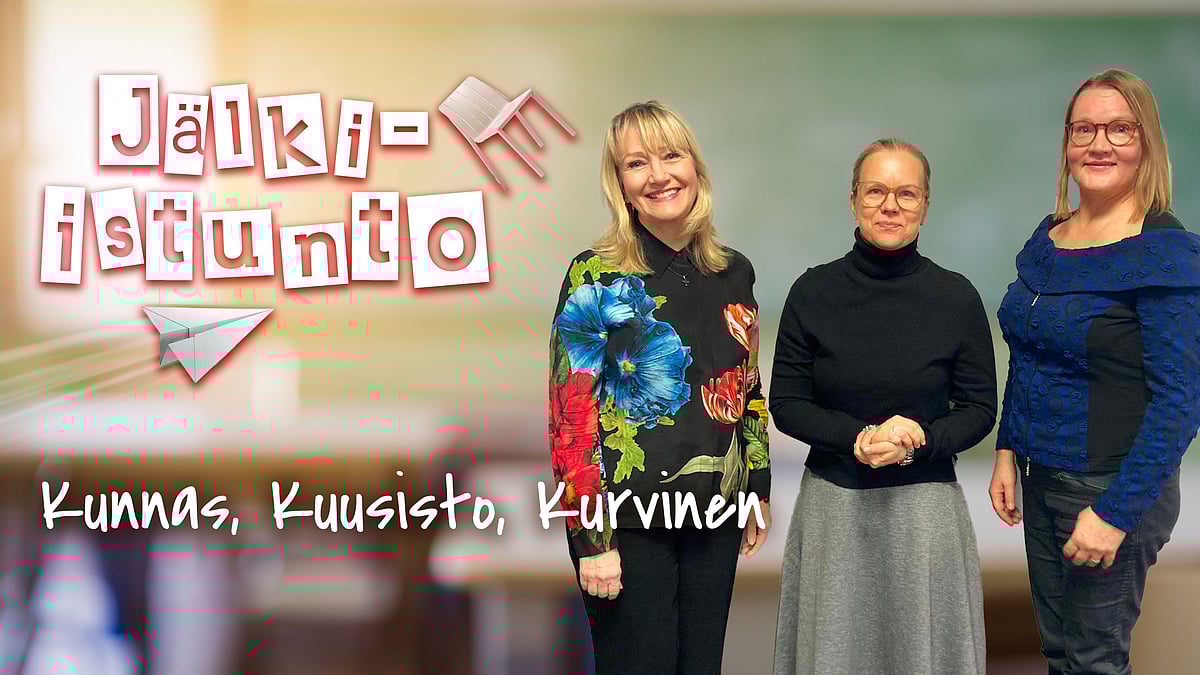 Jälki-istunto-podcastissa Kristiina Kunnas, Annu Kuusisto ja Virpi Kurvinen.