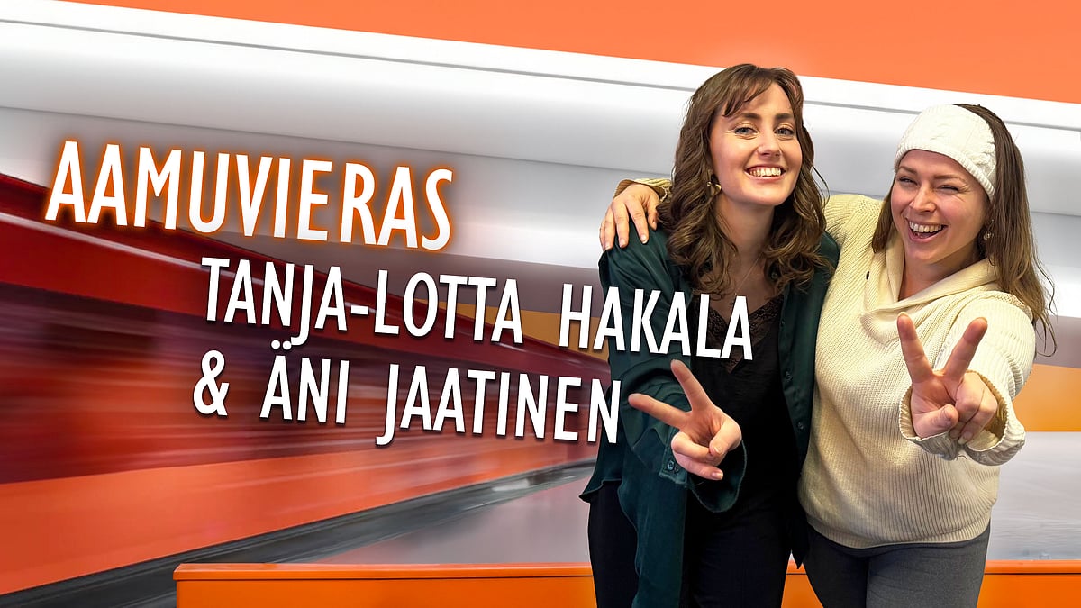 Aamuvieras-podcastissa Tanja-Lotta Hakala ja Äni Jaatinen.