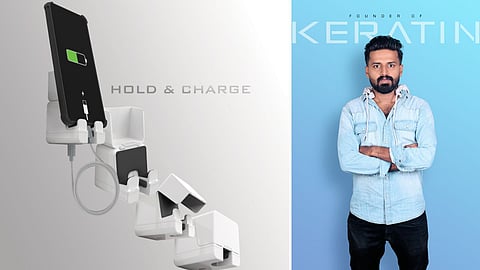 Keratin's built-in holder charger & founder Jerin Jose