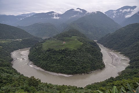 The Yarlung Tsangpo river in Tibet. 