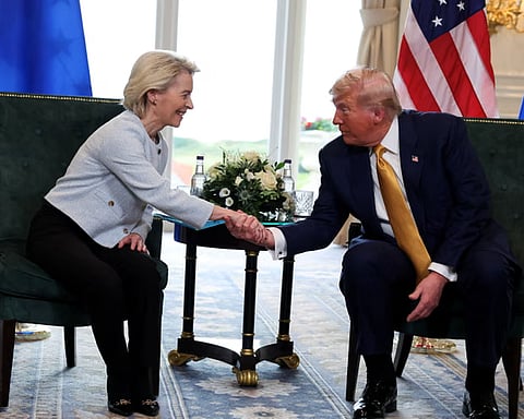 Trump and Ursula von der Leyen