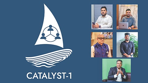 Muhammad Zameel, Ashar Mouzy, Dr Vishnu Vasudevan, Dr Mueen Hudawi and Nabeel Darussaalam, people behind the Catalyst - 1