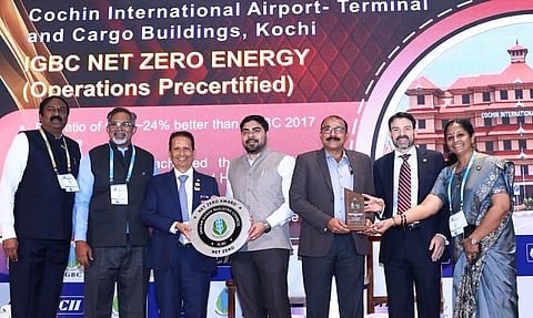 Cochin airport's terminals and cargo buildings earn IGBC net-zero energy recognition