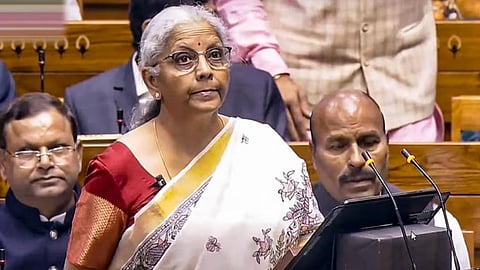 Finance Minister Nirmala Sitharaman in Lok Sabha