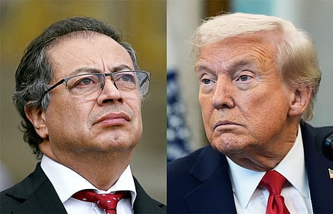 Colombian President Gustavo Petro and Donald Trump