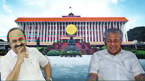 Pinarayi Vijayan and VD Satheesan 
