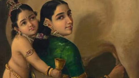 Ravi Varma’s Yashoda and Krishna 