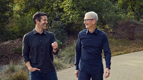 John Ternus and Tim Cook