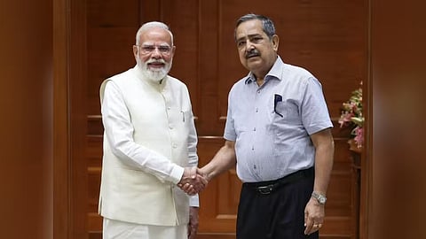 Ashok Lahiri with Prime Minister Modi