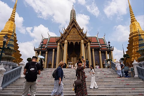 The Temple of the Emerald Buddha in Bangkok. 
