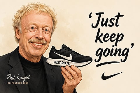 Quote of the day by Phil Knight: `Just keep going'