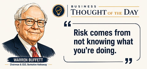 Warren Buffet on why risk begins where knowledge ends