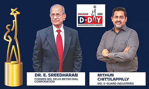 E Sreedhanaran wins Dhanam Lifetime Achievement Award; Mithun Chittilappilly named Businessman of the Year