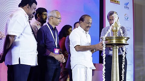 Keralam Industries Minister PK Kunhalikkutty inaugrates Dhanam Growth Summit 2026.  