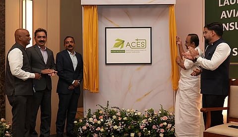  Chief Minister VD Satheesan unveils the logo of CIAL ACES.