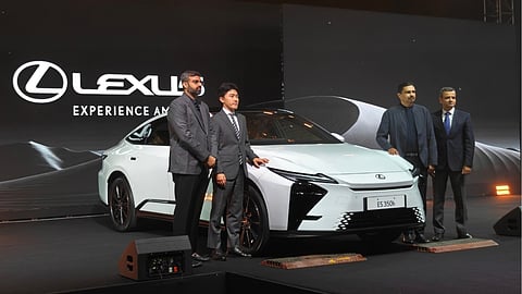 The new Lexus ES 350h with Ryosuke Tawara, Ashish Lomesh, M.A.M. Babu Moopan and Naeem Shahul at its Kerala launch at Grand Hyatt Kochi
