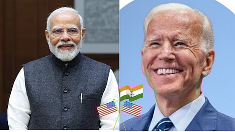 PM Modi began his three-day US visit (Pic: Canva & X handles)