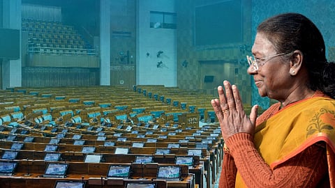 president of india, loksabha hall