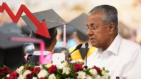 chief minister pinarayi vijayan speaking in an event