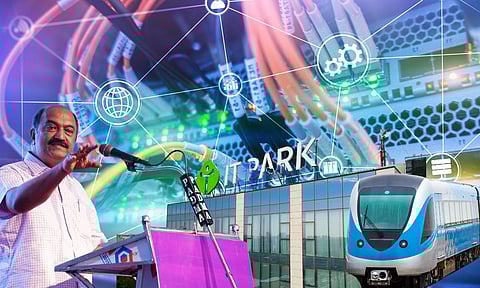 finance minister KN Balagopal, infrastructure, metro rail, it park building