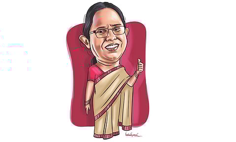 Shylaja Teacher - caricature