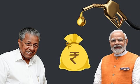 modi and pinarayi vijayan petrol