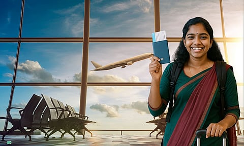a young kerala girl in airport