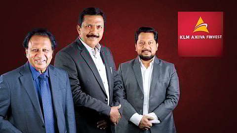 KLM Axiva's top leadership includes Chairman T.P. Sreenivasan, Executive Director Shibu Thekkumpuram, and CEO Manoj Ravi.