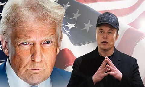 Us president Donald Trump and Tesla CEO Elon Musk