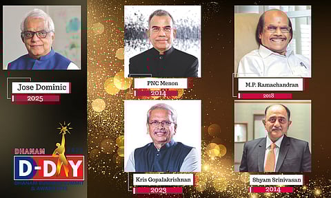 ധനം ലൈഫ്‌ടൈം അച്ചീവ്‌മെന്റ് പുരസ്‌കാരം മുന്‍വര്‍ഷങ്ങളില്‍ നേടിയവര്‍