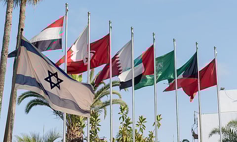 Middle east and israel flags