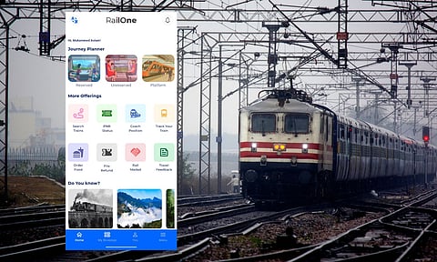 railone app screenshot, indian railway