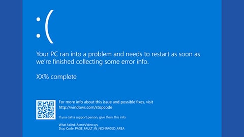 Microsoft Blue screen of death