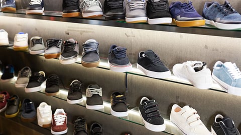 sneakers in a showroom 