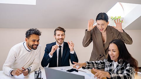 happy people working