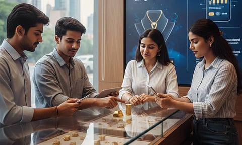 gen z people looking at gold