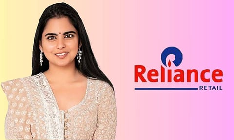 Isha Ambani and Reliance Ratial Logo