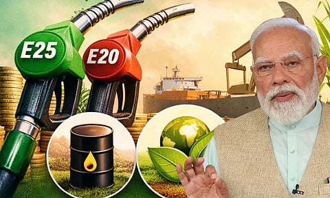 എഥനോള്‍ പെട്രോളിലേക്ക് ഒരുപടി കൂടി അടുക്കാന്‍ ഇന്ത്യ; 25% നീക്കങ്ങള്‍ ശക്തമാക്കി കേന്ദ്രസര്‍ക്കാര്‍