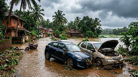 vehicles in rain