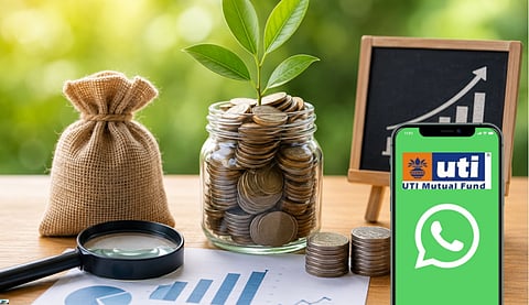 mutual fund visual _ whats app and uti fund logo