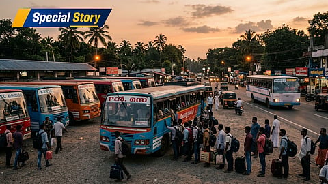 migrant workers, private buses