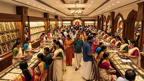 inside of a jewellery in kerala 