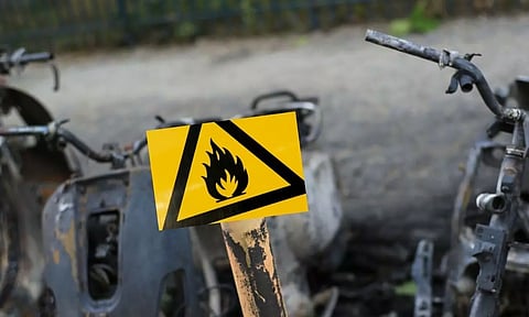 pure ev battery explosion