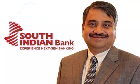 PR Seshadri and South Indian Bank logo