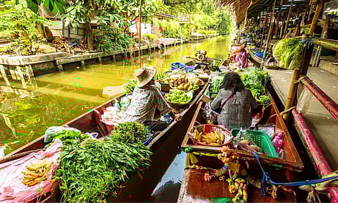 floating market, Thailand