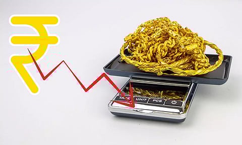 Gold Jewellery, Rupee down