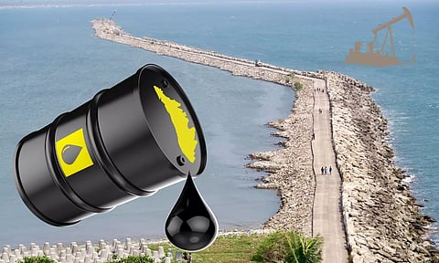 Crude oil barrels, Kollam Coast