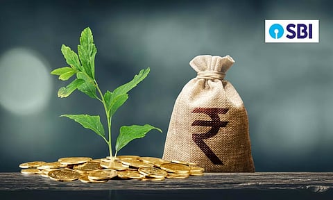 Investment, Rupee sack, SBI logo