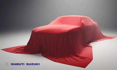 new car, maruti logo